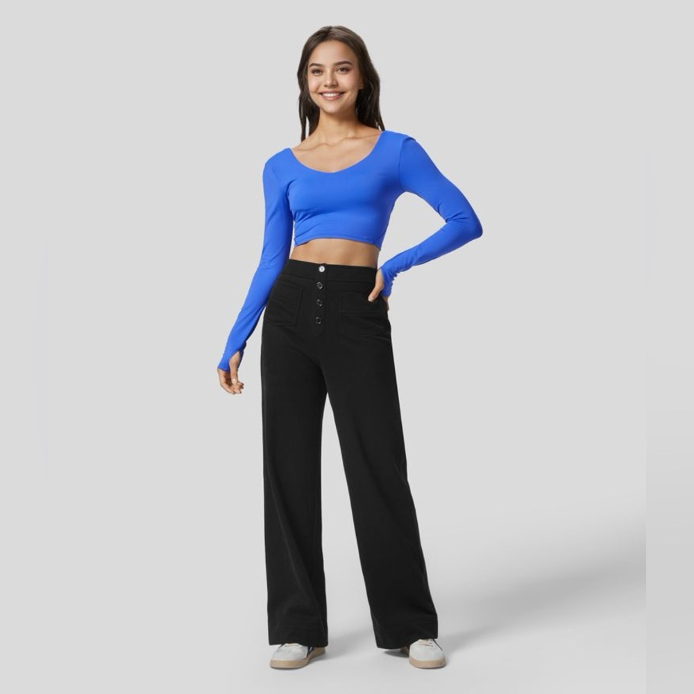 HALARA WOMEN WIDE LEG WORK PANTS NWT